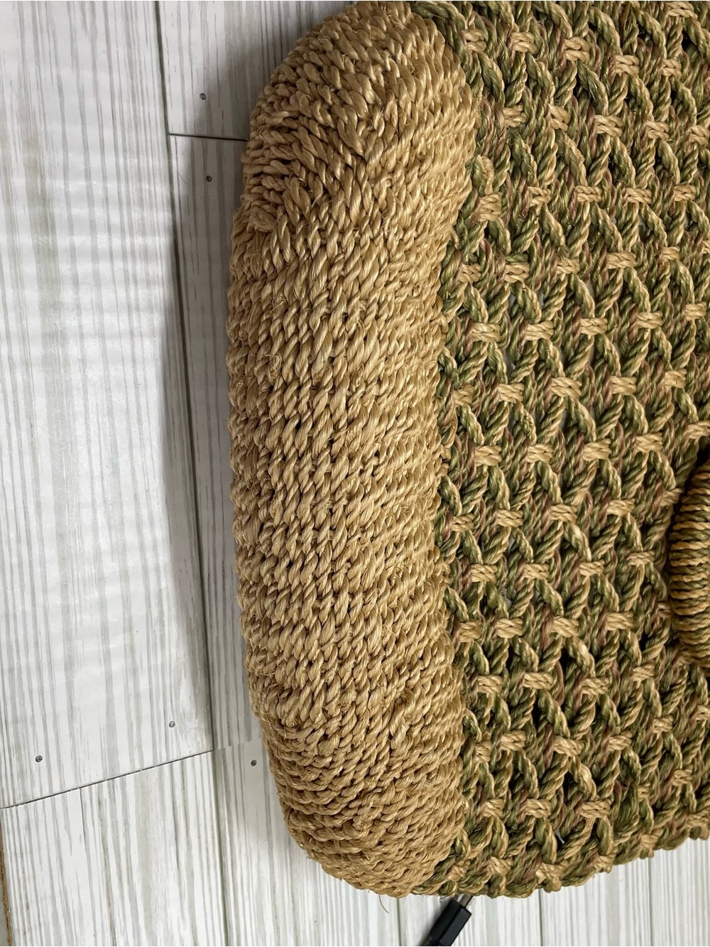 Nine West Natural Brown Woven Seagrass Tote - Picture 13 of 15